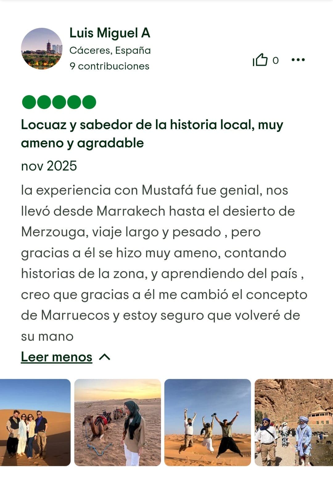 Captura de reseña de Tripadvisor 5